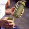 Шейкер с отделением SmartShake Original2GO ONE (армейский зеленый) - 800 мл (фото-3)