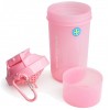 Шейкер с отделением SmartShake Original2GO ONE (розовый) - 800 мл (фото-1)