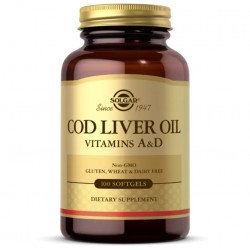 Solgar Cod Liver Oil Vitamins A&D - 100 капсул