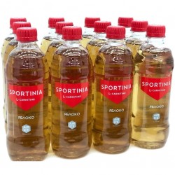 Sportinia Л-Карнитин L-Carnitine (яблоко) - 12 шт по 500 мл