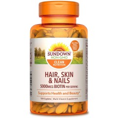 Для красоты волос, кожи и ногтей Sundown Naturals Hair, Skin & Nails - 120 каплет