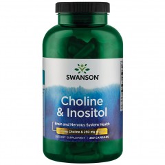Холин и инозитол Swanson Choline & Inositol 250/250 mg - 250 капсул