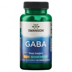 Гамма-аминомасляная кислота Swanson Gaba Maximum Strength 750 mg - 60 вег. капсул