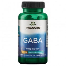 Swanson ГАБА Gaba Maximum Strength 750 mg - 60 вег. капсул