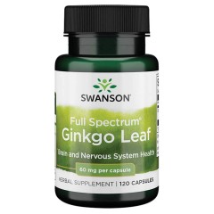 Отзывы Swanson Ginkgo Leaf Full Spectrum 60 mg - 120 капсул (срок 01.04.24)