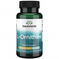 Swanson Л-Орнитин L-Ornithine 500 mg - 60 вег. капсул
