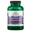 Swanson Liquid Calcium & Magnesium 600/300 mg - 100 капсул