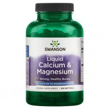 Swanson Кальций и магний Liquid Calcium & Magnesium 600/300 mg - 100 гел.капсул
