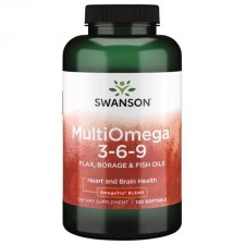 Swanson Жирные кислоты MultiOmega 3-6-9 - 120 капсул