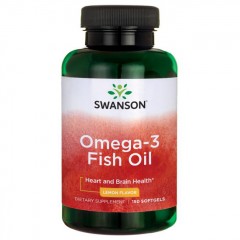 Swanson Omega-3 Fish Oil - 150 капсул (со вкусом) (срок 08.22)