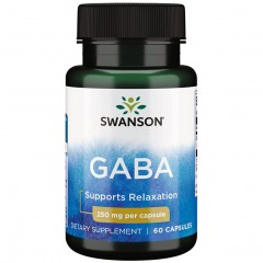 Гамма-аминомасляная кислота Swanson GABA 250 mg - 60 капсул