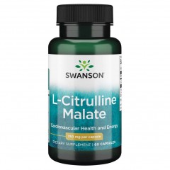 Цитруллин малат Swanson L-Citrulline Malate 750 mg - 60 капсул