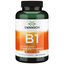 Swanson Витамин B1 (Тиамин) Vitamin B-1 100 mg - 250 капсул