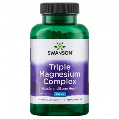 Магний Swanson Triple Magnesium Complex 400 mg - 100 капсул