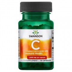 Витамин C с экстрактом шиповника Swanson Vitamin C with Rose Hips 1000 mg - 30 капсул
