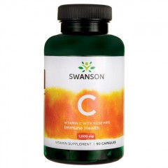 Витамин C с экстрактом шиповника Swanson Vitamin C with Rose Hips 1000 mg - 90 капсул