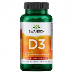 Swanson Витамин Д3 Vitamin D-3 2000 IU (50 mcg) - 250 капсул (срок 05.2025)