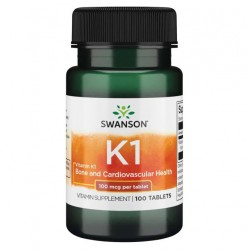 Swanson Витамин К1 Vitamin K-1 100 mcg - 100 таблеток