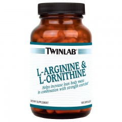 Аргинин с орнитином Twinlab L-Arginine & L-Ornithine - 100 капсул