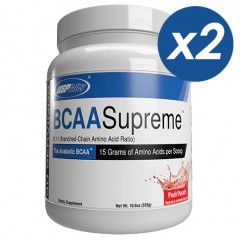 Незаменимые аминокислоты БЦАА USPLabs BCAA Supreme 8:1:1 (фруктовый пунш) - 1070 г (2 шт по 535 г)