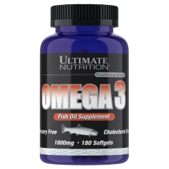 Отзывы Жирные кислоты Ultimate Nutrition Omega-3 1000 mg - 180 гелевых капсул