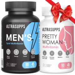 UltraSupps Men's Sport Multivitamin + Pretty Woman Multivitamin - 90/90 каплет
