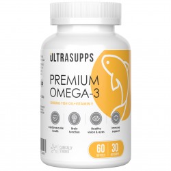 UltraSupps Premium Omega-3 1000 mg - 60 гел.капсул