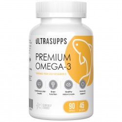 UltraSupps Premium Omega-3 1000 mg - 90 гел.капсул