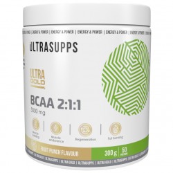 UltraSupps Ultra Gold BCAA 2:1:1 - 300 грамм фруктовый пунш