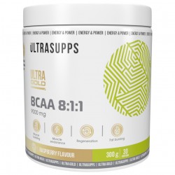 UltraSupps Ultra Gold BCAA 8:1:1 - 300 грамм малина