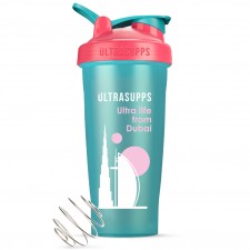 UltraSupps шейкер спортивный с шариком - 600 мл
