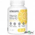 UltraSupps Vitamin D3 & K2 - 30 гел.капсул