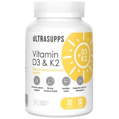 Витамин Д3 и К2 UltraSupps Vitamin D3 & K2 - 30 гел.капсул