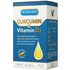Куркумин и витамин Д3 VPLab Curcumin & Vitamin D3 - 60 капсул
