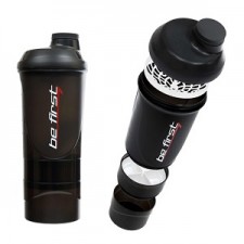 Be First Шейкер 3-в-1 с двумя отсеками черн. - 600мл 