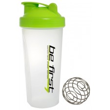 Be First Спортивный шейкер + шарик - 600 мл (салатовая крышка)