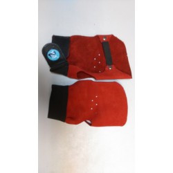 TGS накладки на ладони 100% кожа-красные 