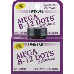 Twinlab Mega B-12 Dots  (5000 mcg) - 60 табл