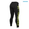 Better Bodies Леггинсы Logo Tights Black / Lime (фото-1)