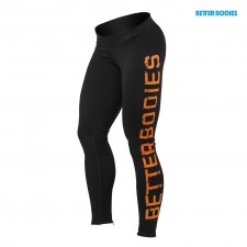 Better Bodies Леггинсы Logo Tights Black / Orange