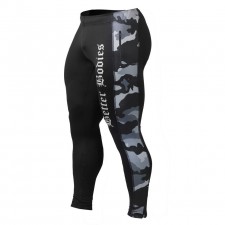 Better Bodies Мужские лосины Men's Long Tights, Black/Camoprint