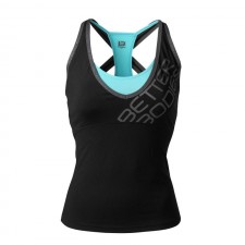 Better Bodies Спортивная майка Support 2-layer Top, Black/Aque
