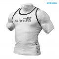 Better Bodies Тренировочная майка BB Rib Tank, White/Grey
