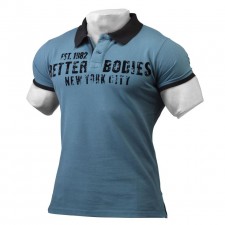 Better Bodies Уличное поло Graphic Piquet, Ocean Blue