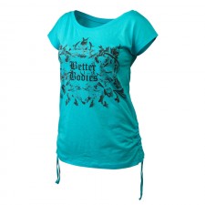 Better Bodies Футболка Printed S\S Tee, Aqua Blue