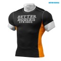 Better Bodies Футболка Tight Fit Tee, Black/Orange