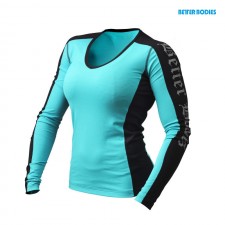 Better Bodies Футболка с длинным рукавом Shaped l/s, Aqua Blue