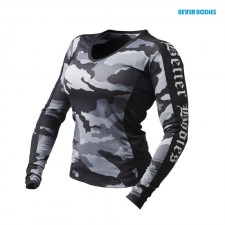 Better Bodies Футболка с длинным рукавом Shaped l/s, Grey Camo