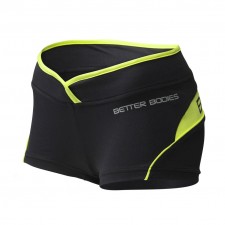 Better Bodies Шорты Shaped Hotpant, Black/Lime