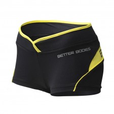 Better Bodies Шорты Shaped Hotpant, Black/Yellow